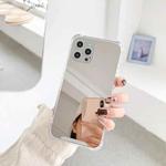 For iPhone 13 Pro TPU + Acrylic Four Drop Luxury Plating Mirror Phone Case Cover (Silver)