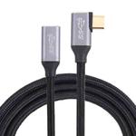 Elbow USB-C / Type-C Male to USB-C / Type-C Female Transmission Data Cable, Cable Length:1m