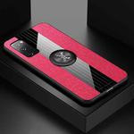 For Samsung Galaxy S20 FE XINLI Stitching Cloth Textue Shockproof TPU Protective Case with Ring Holder(Red)