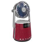 SOAIY K8 Wireless Bluetooth Dual Alarm Clock Speaker with Small Fan(Red)