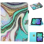 For iPad mini 6 Coloured Drawing Stitching Horizontal Flip Leather Tablet Case with Holder & Card Slot & Sleep / Wake-up Function(Colored Sand)