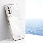 For Honor X20 SE XINLI Straight 6D Plating Gold Edge TPU Shockproof Case(White)