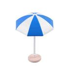 Miniature Beach Sun Umbrella Sandy Beach Landscape Decoration Photography Props(Blue)