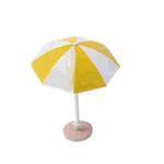 Miniature Beach Sun Umbrella Sandy Beach Landscape Decoration Photography Props(Yellow)