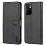 For Xiaomi Redmi 10 AZNS Skin Feel Calf Texture Horizontal Flip Leather Case with Card Slots & Holder & Wallet(Black)