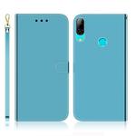 For Huawei P Smart (2019) Imitated Mirror Surface Horizontal Flip Leather Case with Holder & Card Slots & Wallet & Lanyard(Blue)