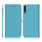 For Huawei P30 Imitated Mirror Surface Horizontal Flip Leather Case with Holder & Card Slots & Wallet & Lanyard(Blue)