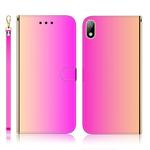 For Huawei Y5 (2019) / Honor 8s Imitated Mirror Surface Horizontal Flip Leather Case with Holder & Card Slots & Wallet & Lanyard(Gradient Color)