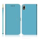 For Huawei Y5 (2019) / Honor 8s Imitated Mirror Surface Horizontal Flip Leather Case with Holder & Card Slots & Wallet & Lanyard(Blue)