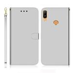 For Huawei Y6 (2019) Imitated Mirror Surface Horizontal Flip Leather Case with Holder & Card Slots & Wallet & Lanyard(Silver)