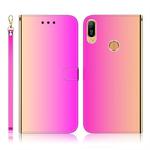 For Huawei Y6 (2019) Imitated Mirror Surface Horizontal Flip Leather Case with Holder & Card Slots & Wallet & Lanyard(Gradient Color)