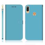 For Huawei Y6 (2019) Imitated Mirror Surface Horizontal Flip Leather Case with Holder & Card Slots & Wallet & Lanyard(Blue)