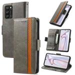 For Blackview A100 CaseNeo Business Splicing Dual Magnetic Buckle Horizontal Flip PU Leather Case with Holder & Card Slots & Wallet(Grey)
