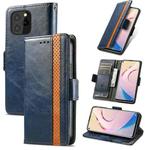 For Oukitel C21 Pro CaseNeo Business Splicing Dual Magnetic Buckle Horizontal Flip PU Leather Case with Holder & Card Slots & Wallet(Blue)