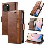 For Oukitel C21 Pro CaseNeo Business Splicing Dual Magnetic Buckle Horizontal Flip PU Leather Case with Holder & Card Slots & Wallet(Brown)