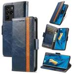 For ZTE Nubia Z30 Pro CaseNeo Business Splicing Dual Magnetic Buckle Horizontal Flip PU Leather Case with Holder & Card Slots & Wallet(Blue)