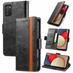 For Samsung Galaxy A03s CaseNeo Business Splicing Dual Magnetic Buckle Horizontal Flip PU Leather Case with Holder & Card Slots & Wallet(Black)