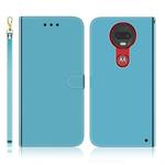 For Motorola Moto G7 / G7 Plus Imitated Mirror Surface Horizontal Flip Leather Case with Holder & Card Slots & Wallet & Lanyard(Blue)