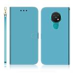 For Nokia 6.2 / 7.2 Imitated Mirror Surface Horizontal Flip Leather Case with Holder & Card Slots & Wallet & Lanyard(Blue)