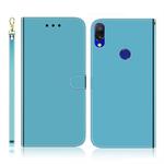 For Xiaomi Redmi 7 / Y3 Imitated Mirror Surface Horizontal Flip Leather Case with Holder & Card Slots & Wallet & Lanyard(Blue)