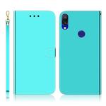 For Xiaomi Redmi 7 / Y3 Imitated Mirror Surface Horizontal Flip Leather Case with Holder & Card Slots & Wallet & Lanyard(Mint Green)