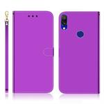 For Xiaomi Redmi 7 / Y3 Imitated Mirror Surface Horizontal Flip Leather Case with Holder & Card Slots & Wallet & Lanyard(Purple)