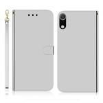 For Xiaomi Redmi 7A Imitated Mirror Surface Horizontal Flip Leather Case with Holder & Card Slots & Wallet & Lanyard(Silver)