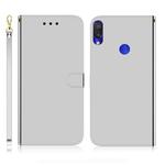 For Xiaomi Redmi Note 7S / Note 7 Imitated Mirror Surface Horizontal Flip Leather Case with Holder & Card Slots & Wallet & Lanyard(Silver)