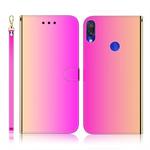 For Xiaomi Redmi Note 7S / Note 7 Imitated Mirror Surface Horizontal Flip Leather Case with Holder & Card Slots & Wallet & Lanyard(Gradient Color)