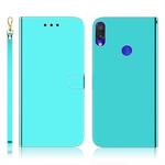 For Xiaomi Redmi Note 7S / Note 7 Imitated Mirror Surface Horizontal Flip Leather Case with Holder & Card Slots & Wallet & Lanyard(Mint Green)