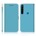 For Xiaomi Redmi Note 8 Imitated Mirror Surface Horizontal Flip Leather Case with Holder & Card Slots & Wallet & Lanyard(Blue)