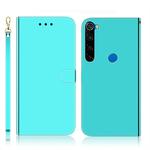 For Xiaomi Redmi Note 8 Imitated Mirror Surface Horizontal Flip Leather Case with Holder & Card Slots & Wallet & Lanyard(Mint Green)