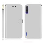 For Xiaomi Mi CC9e / A3 Imitated Mirror Surface Horizontal Flip Leather Case with Holder & Card Slots & Wallet & Lanyard(Silver)