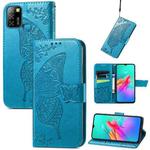 For infinix Smart 5 Butterfly Love Flower Embossed Horizontal Flip Leather Case with Holder & Card Slots & Wallet & Lanyard(Blue)