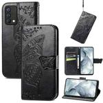 For OPPO Realme GT Master Butterfly Love Flower Embossed Horizontal Flip Leather Case with Holder & Card Slots & Wallet & Lanyard(Black)