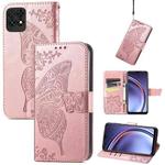 For Huawei Maimang 10 SE Butterfly Love Flower Embossed Horizontal Flip Leather Case with Holder & Card Slots & Wallet & Lanyard(Rose Gold)