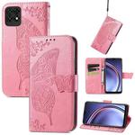 For Huawei Maimang 10 SE Butterfly Love Flower Embossed Horizontal Flip Leather Case with Holder & Card Slots & Wallet & Lanyard(Pink)
