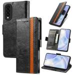 For Huawei nova 8 SE Youth CaseNeo Business Splicing Dual Magnetic Buckle Horizontal Flip PU Leather Case with Holder & Card Slots & Wallet(Black)