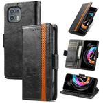 For Motorola Edge 20 Lite CaseNeo Business Splicing Dual Magnetic Buckle Horizontal Flip PU Leather Case with Holder & Card Slots & Wallet(Black)