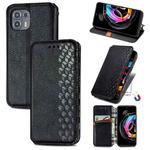 For Motorola Edge 20 Lite Cubic Grid Pressed Horizontal Flip Magnetic PU Leather Case with Holder & Card Slots & Wallet(Black)