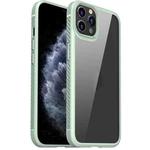 For iPhone 11 Pro MG Series Carbon Fiber TPU + Clear PC Four-corner Airbag Shockproof Case (Green)