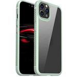 For iPhone 11 Pro Max MG Series Carbon Fiber TPU + Clear PC Four-corner Airbag Shockproof Case (Green)