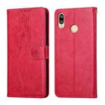 For Huawei P20 Lite Beauty Girl Embossing Pattern Horizontal Flip Leather Case with Holder & Card Slot & Wallet & Photo Frame(Red)
