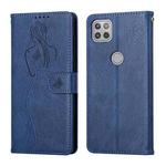 For Motorola Moto G 5G Beauty Girl Embossing Pattern Horizontal Flip Leather Case with Holder & Card Slot & Wallet & Photo Frame(Blue)