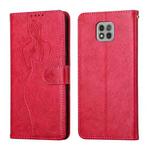 For Motorola Moto G Power 2021 Beauty Girl Embossing Pattern Horizontal Flip Leather Case with Holder & Card Slot & Wallet & Photo Frame(Red)