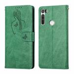 For Motorola Moto G Pro Beauty Girl Embossing Pattern Horizontal Flip Leather Case with Holder & Card Slot & Wallet & Photo Frame(Green)