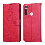 For Motorola Moto G Pro Beauty Girl Embossing Pattern Horizontal Flip Leather Case with Holder & Card Slot & Wallet & Photo Frame(Red)
