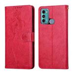 For Motorola Moto G60 Beauty Girl Embossing Pattern Horizontal Flip Leather Case with Holder & Card Slot & Wallet & Photo Frame(Red)