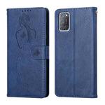 For OPPO A52 / A72 / A92 Beauty Girl Embossing Pattern Horizontal Flip Leather Case with Holder & Card Slot & Wallet & Photo Frame(Blue)