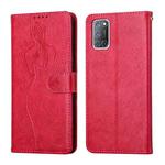 For OPPO A52 / A72 / A92 Beauty Girl Embossing Pattern Horizontal Flip Leather Case with Holder & Card Slot & Wallet & Photo Frame(Red)